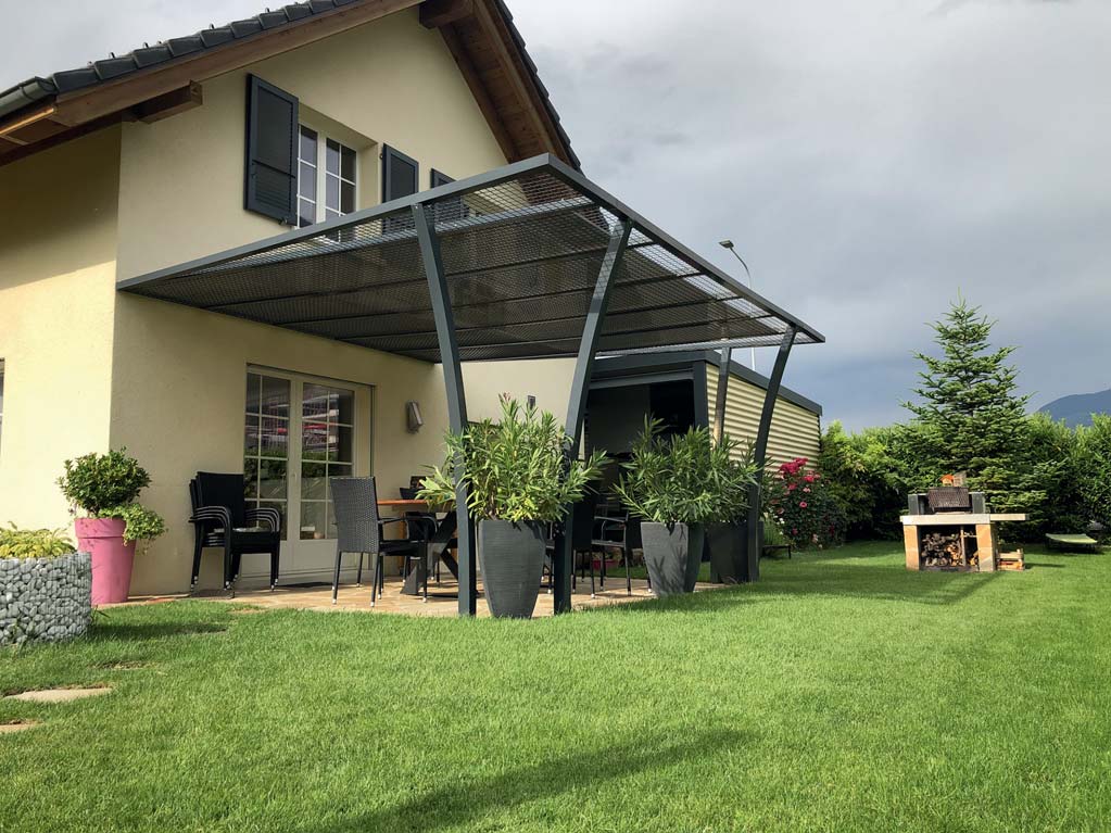 Pergola terrasse construction métallique Erteco
